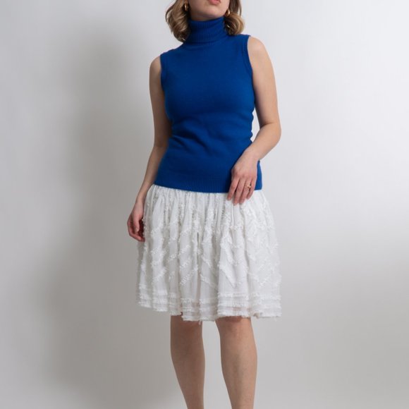 TED BAKER Halvy Ruffle White Mini Skirt - Picture 3 of 6